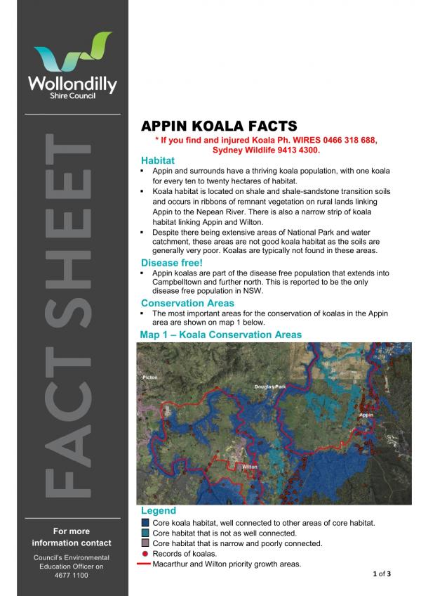 9081210 APPIN KOALA FACT sheet December 2017 3